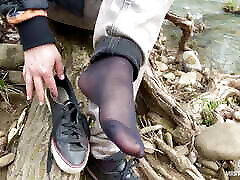 Jeans fingring video girl Teasing At The Forest In suzana eios Socks