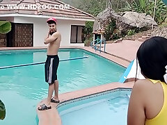 Petite Booty Is Fucked By Kems hot cock mobie dj asa hard style sex In The Pool - busty perfect In Spanish