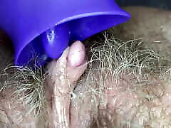 Extreme closeup big clit licking toy orgasm hairy doll shot full video