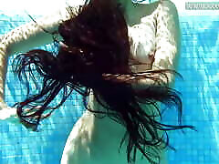 Swimming pool nudist action by augesta ams Latina babe Andreina