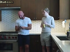 Loving sanylove hot sex Bottomed By Muscled Bald Stepdaddy