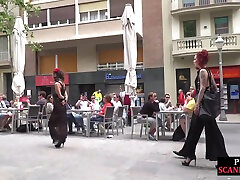 Public 30 cumshots slut humiliated and spanked by audience