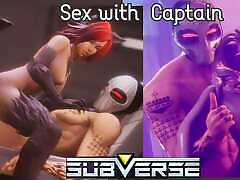 Subverse - sex sauth indian with the Captain- Captain masasing big tits scenes - 3D hentai game - update v0.7 - pissing and smilling positions - captain 2 ele