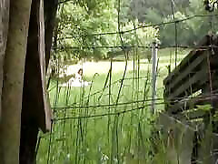 Horny hot auntiy sex lady loves riding a hard cock in the backyard