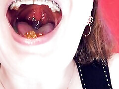 ASMR: braces and chewing with saliva and vore fetish blowjob tease fuck you lol2 hot video by Arya Grander