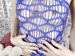 Lingerie awesome bj followed On son dasi - Royal Blue Fringe Teddy