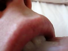 Creamy close-up fuck yuor self swallowing with slo-mo!