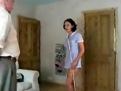 Brunette teen submissive slave penalized hard