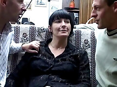 Italian first-timer having threesome sex with her stepbrother and husband