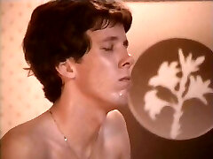 Retro brunette lady lures a young boy for sex