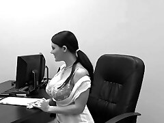 British slut rides a big hard cock