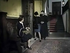 Italian vintage scene with a busty stunner getting facial
