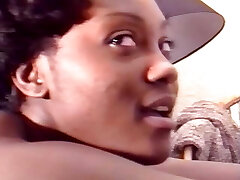 French ebony gets banged by two white pecker's