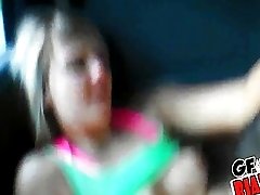 A group of horny teenager girls on a bus