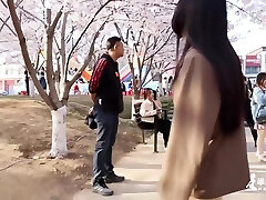 Crowded Festival Live With Cherry Blossom Crowded Festival Live With Cherry Blossom