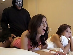 Trick Or Handle Fuck With My Hot Sister And Her Acquaintance