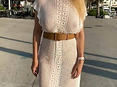  Demonstrating off naked under my transparent outfits