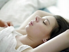 Shy girl with nip piercing has her first time in front of the camera