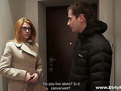 Picked up outdoors nerdy chestnut haired nympho Renata covets to ride dick