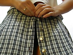 Fleshy German teen with amazing pair of udders dildoing her shaved muff