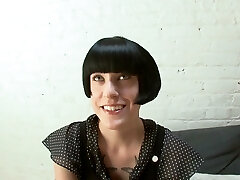 As innocent as her looks may seem, this brunette is a master of doggy style pounding