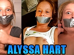 Tiny Redhead Alyssa Hart Duct Tape Ball-gagged In Three Super Hot Gag Fetish Videos