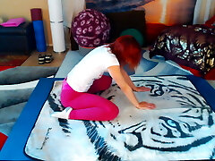 Thigh openers, intermediate work. Join my faphouse for more yoga, behind the vignettes, naked yoga and spicy stuff