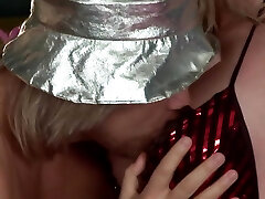 Extreme freaky! Slut loves to be showered in cum and urinate!