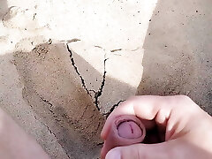 stepfather looks at his naked stepdaughter on the beach and plays with his weenie at the sight of her.