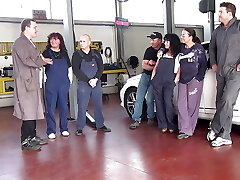 Group Sex in the Mechanic's Workshop