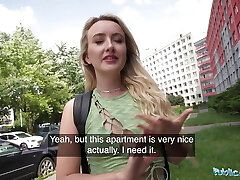 Public Agent Hot young blond wants strangers big penis for content creation
