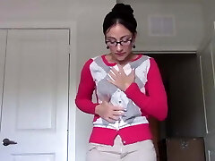 Natural tits & figure, standing onanism (III)