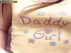 POV stepdaughter teen pummeled by kinky perv stepdaddy