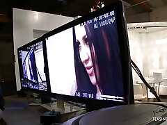 Horny brunette chick gets her pussy drilled after the photoshoot