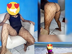 This brunette loves getting jizz in her bootie, she says she senses the hot cum on her ass