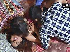 Desi Indian College Friends' Musical Gangbang with Tina - Real Hard-core (Bangla Audio)