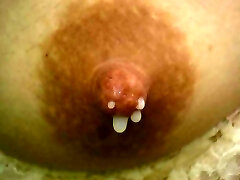 Closeup handsfree dribbling Milkynipples, by Spyro1958