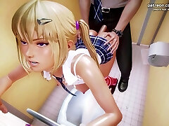Waifu Academy - Little 18yo Teenie School Girl Was Very Naughty So She Gets Punished With Some Good Anal Fucking - #Four