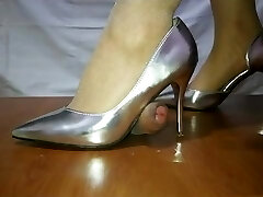 Chinese femdom spunk-pump trample shoejob footjob amaszing cumshot