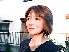 Asian wifey enjoys while giving her spouse a blowjob - Asami Fujiwara