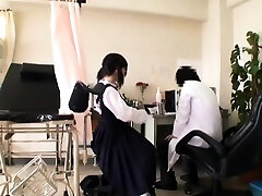 Cute Chinese babe gets a doc exam with some toys in her