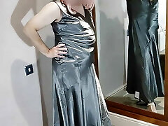Uk tv bitch lengthy satin ball gown very sexy and erotic