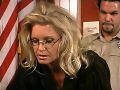 Sexy blonde judge is going to have her gash wrecked