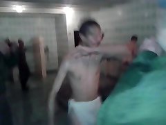 Russian recruits gang bath