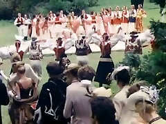 Amazing wicked party in the garden with gorgeous blond