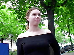 Cute German teen gets her shaved and taut pussy smashed