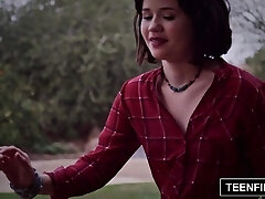 TEENFIDELITY Goth Teen Yhivi Hairy Pussy Filled With Jizz