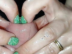 Nails insertion to peehole and money-shot