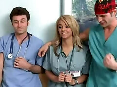 Hot Ash-blonde Elliot Reid Gets Banged By 2 Of Her Hospital Peers