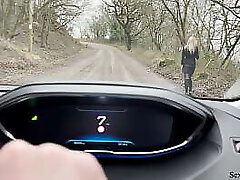 Lost British chav is picked up and fucked in the truck in public